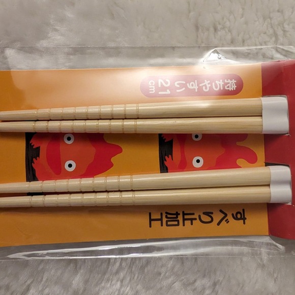 New Calcifer Howl's Moving Castle Chopstick Set of 2 21cm - Picture 5 of 7